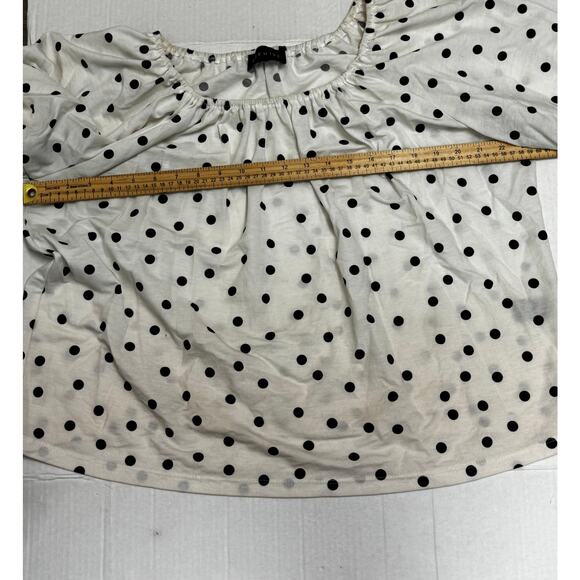 Premise Women's Blouse‎ White with Black Polka Dots Size Medium - Picture 4 of 7